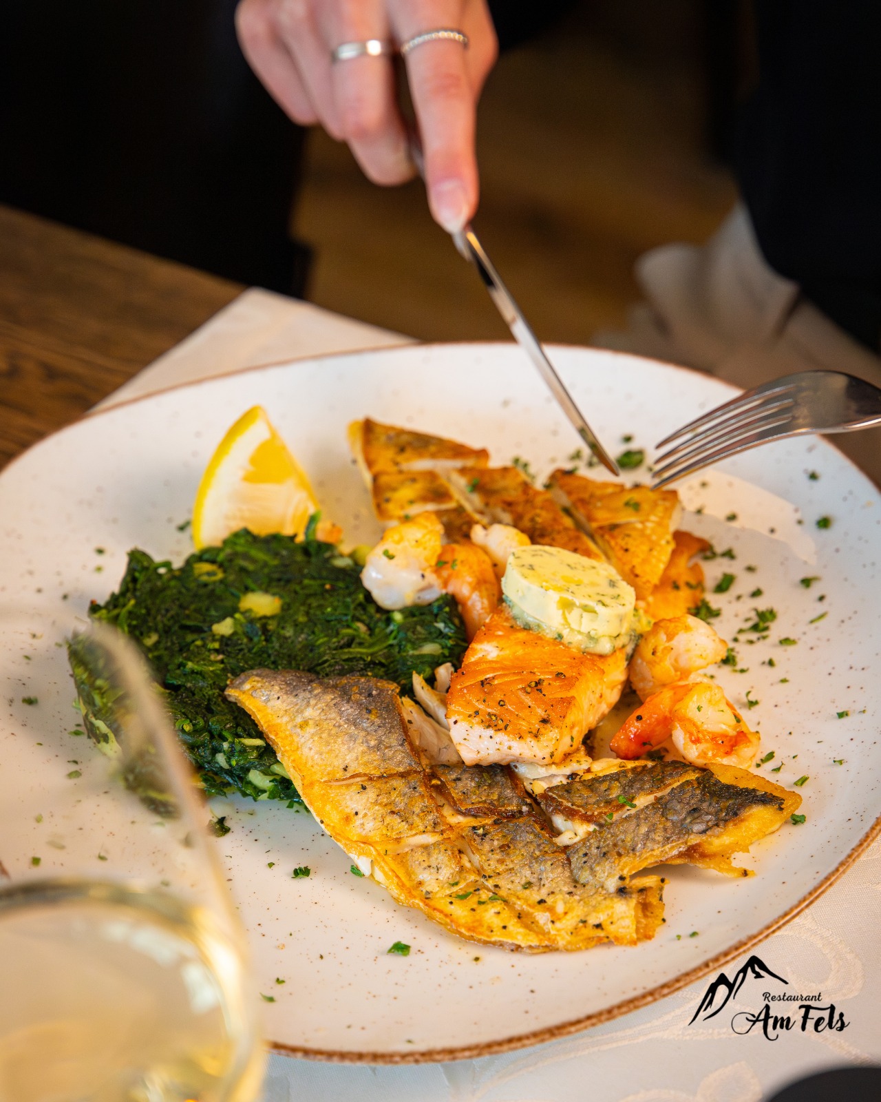 Fisch mit Spinat